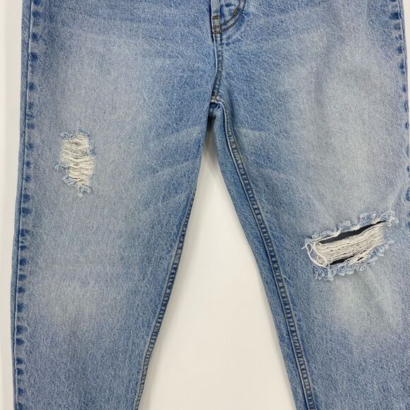 Revice 90’s High Waisted Distressed Button Fly Mom Jeans Light Wash Sz 29 - Picture 6 of 11